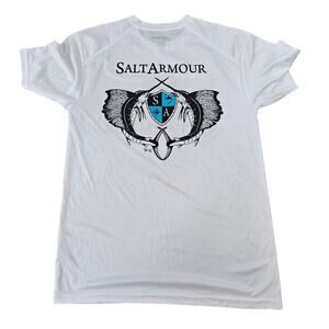 Paragon Salt Armour White Performance Short Sleeve T-Shirt Medium Fishing Casual